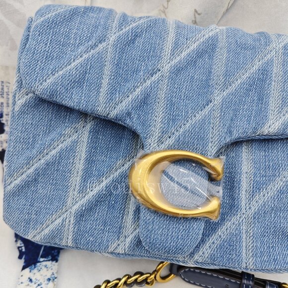 Coach denim blue TIMES SQUARE QUILT TABBY SHOULDER BAG - Picture 2 of 9